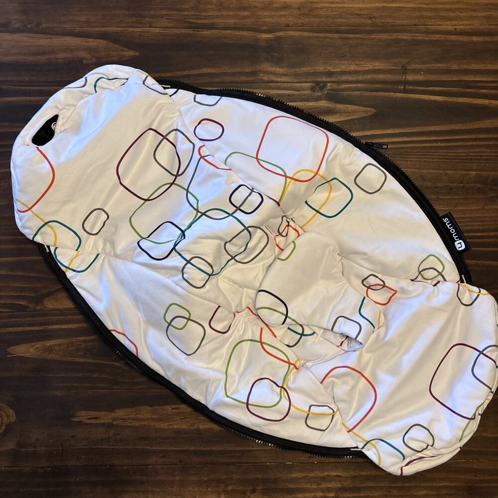 4moms mamaRoo Replacement Seat Cover Kids OS White Multi Geometric Square 1037